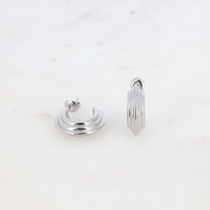 Creole earrings - 4 grooves