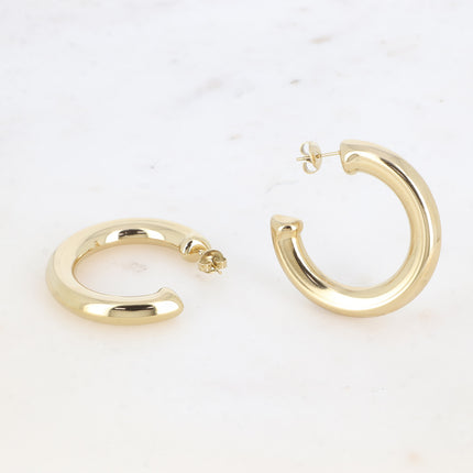 Hoop earrings - thick 40mm