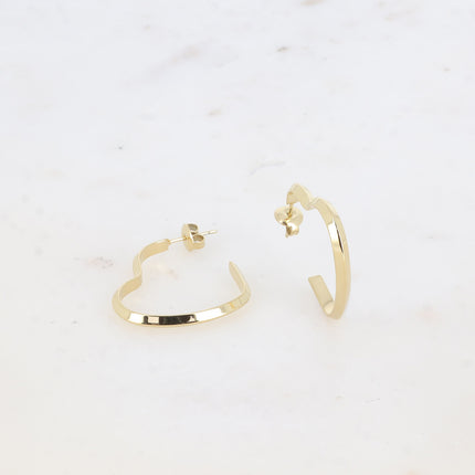 Creole earrings - heart 26mm