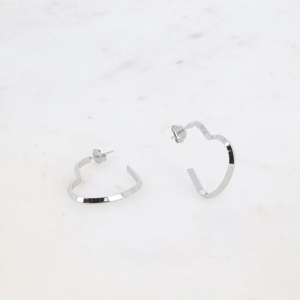 Creole earrings - heart 26mm