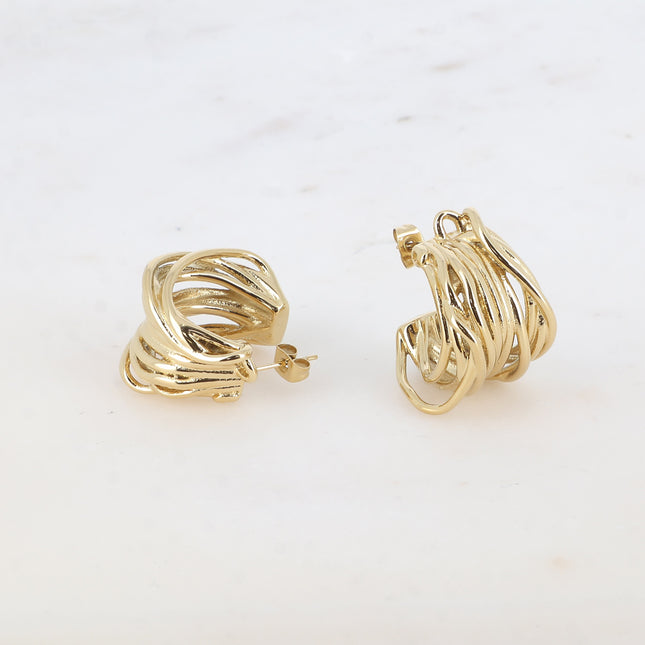 Assna Creoles - crisscrossed rings
