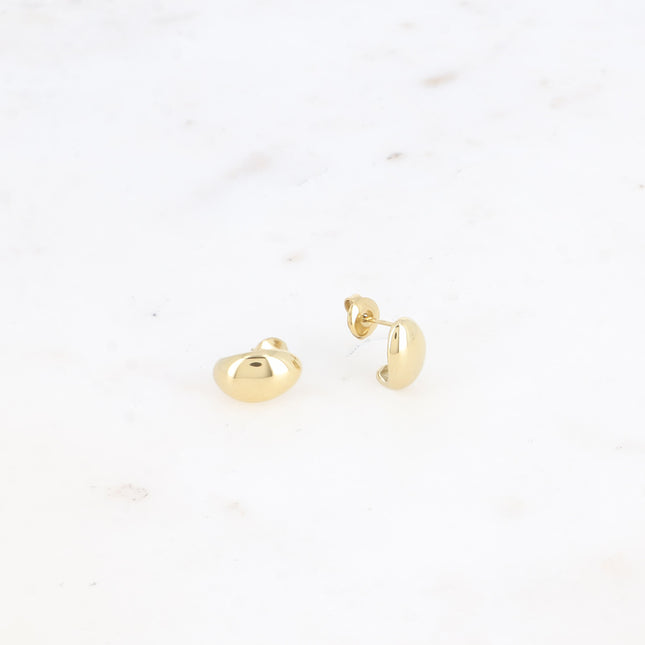 Stud earrings - slightly curved shape