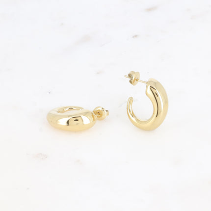 Creole earrings - slightly curved shape