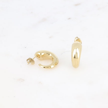 Creole earrings - slightly curved shape