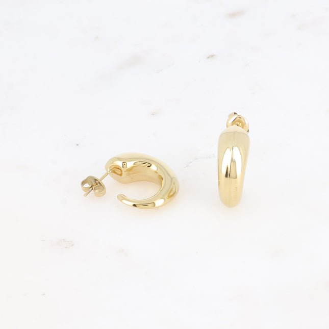 Creole earrings - slightly curved shape