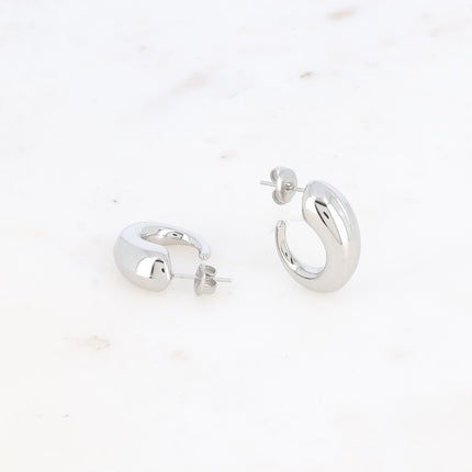 Creole earrings - slightly curved shape