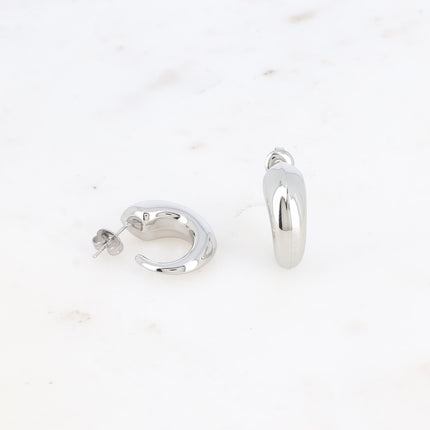 Creole earrings - slightly curved shape