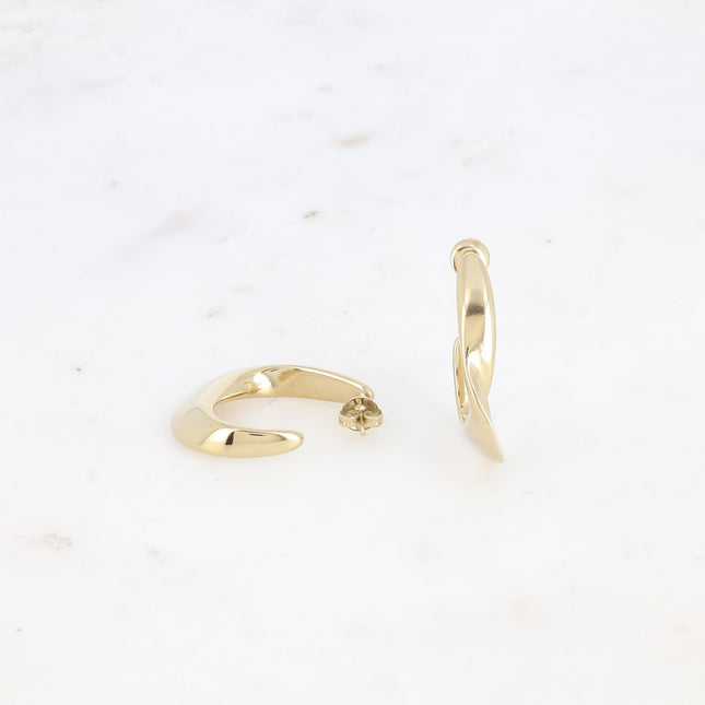 Creoles - slightly twisted ring