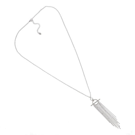 Vinya necklace - ring, bar and dangling chains