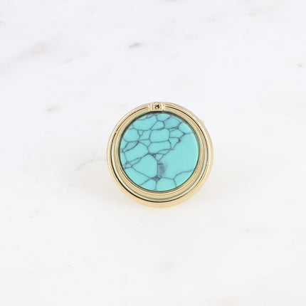 Bague large - pierre naturelle ronde