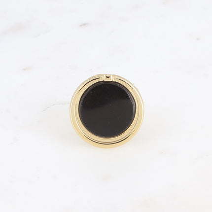 Bague large - pierre naturelle ronde