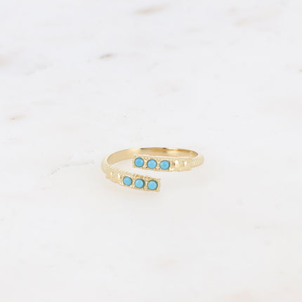 Bague - ouverture à l'avant, avec oxydes de zirconium