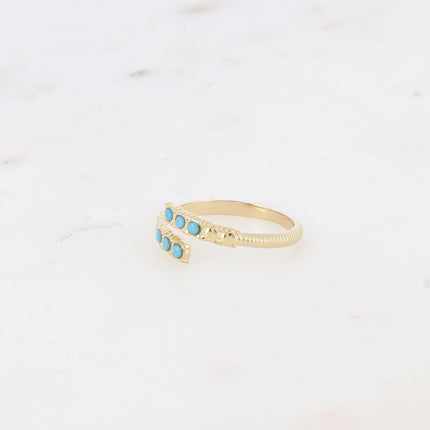 Bague - ouverture à l'avant, avec oxydes de zirconium