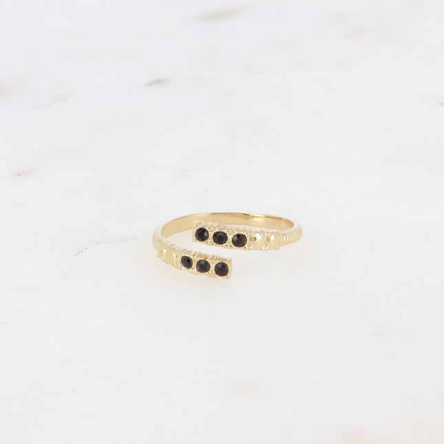 Bague - ouverture à l'avant, avec oxydes de zirconium