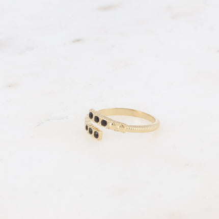 Bague - ouverture à l'avant, avec oxydes de zirconium