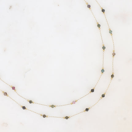 Collier 2 rangs Nerrina - pierres naturelles