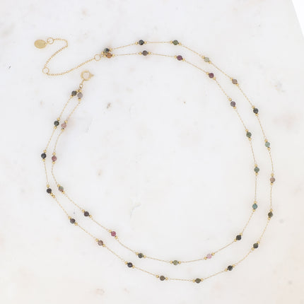 Collier 2 rangs Nerrina - pierres naturelles