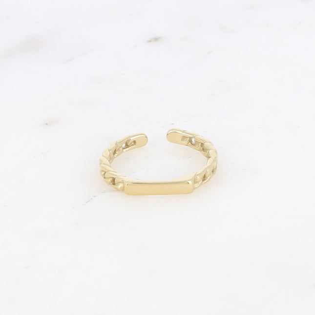 Felicitia thin ring - mesh ring and smooth bar