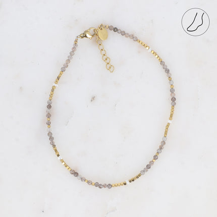 Bracelet de cheville Bracéline avec pierres naturelles
