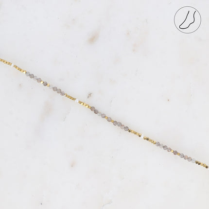 Bracelet de cheville Bracéline avec pierres naturelles