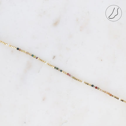 Bracelet de cheville Bracéline avec pierres naturelles