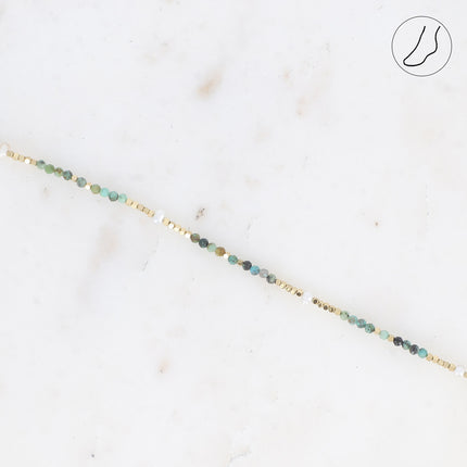Bracelet de cheville Bracéline avec pierres naturelles