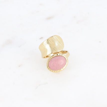 Bague large - pierre naturelle ovale