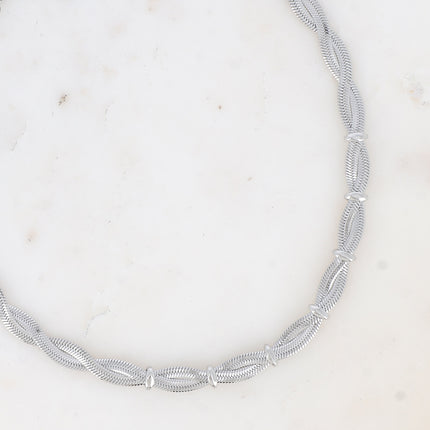 Collier - maille miroir effet entrelacé