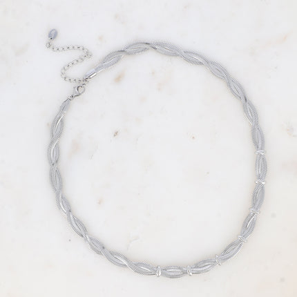 Collier - maille miroir effet entrelacé