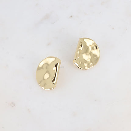 Boucles puces - grand empiècement recourbé et martelé