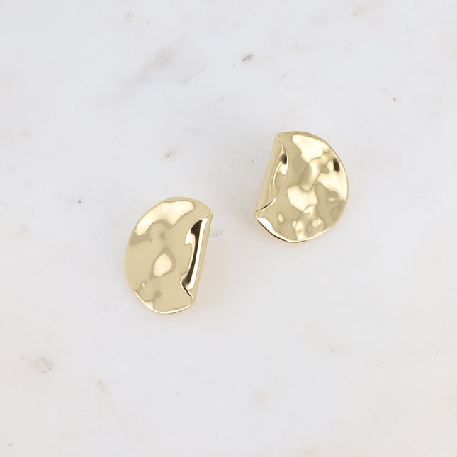 Boucles puces - grand empiècement recourbé et martelé
