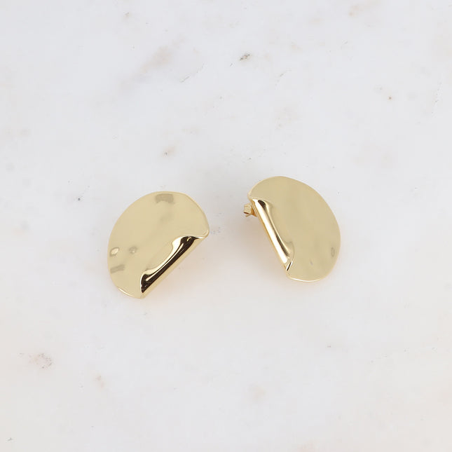 Boucles puces - grand empiècement recourbé et martelé