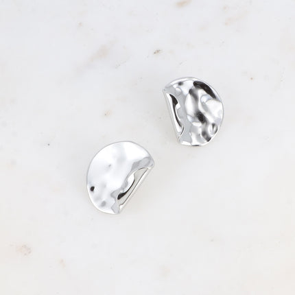 Boucles puces - grand empiècement recourbé et martelé
