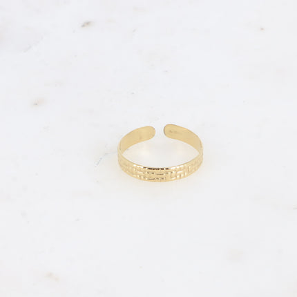 Bague - anneau effet quadrillé