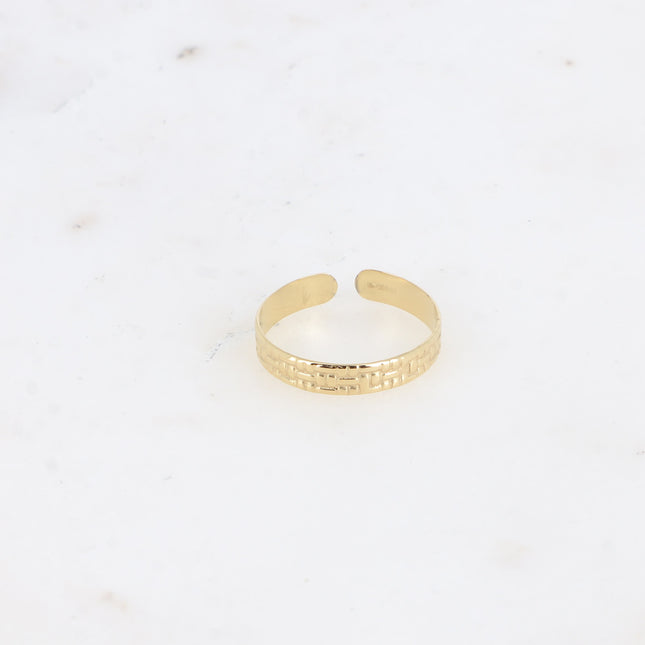 Ring - checkered effect