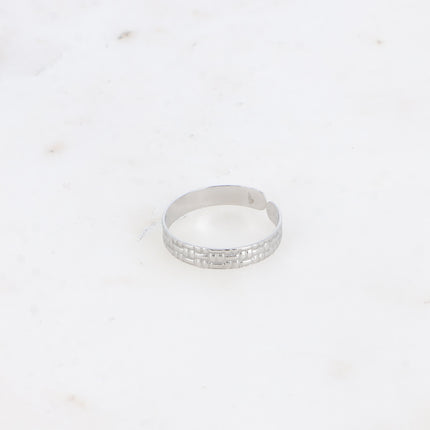 Bague - anneau effet quadrillé