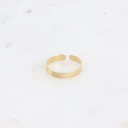 Bague Calliopée - anneau effet zébré