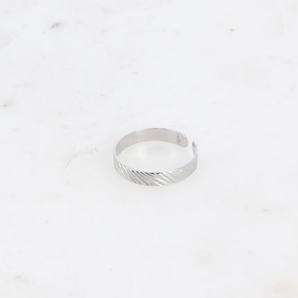 Bague Calliopée - anneau effet zébré