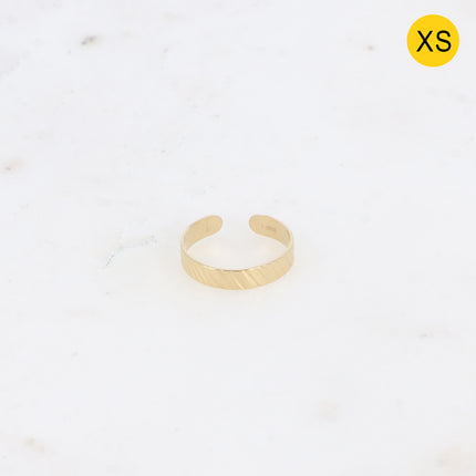 Bague Calliopée XS - anneau effet zébré, petite taille de doigt