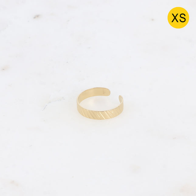 Bague Calliopée XS - anneau effet zébré, petite taille de doigt