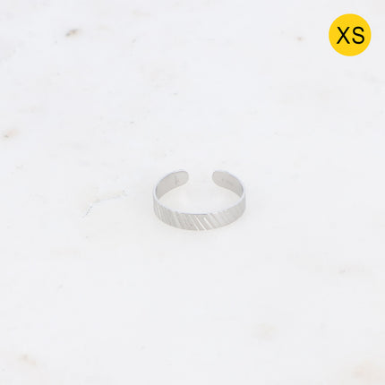 Bague Calliopée XS - anneau effet zébré, petite taille de doigt