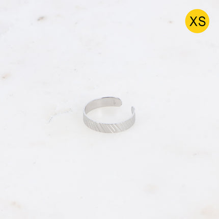Bague Calliopée XS - anneau effet zébré, petite taille de doigt