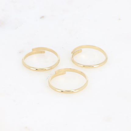 Bague Fidji - anneau lisse ajustable