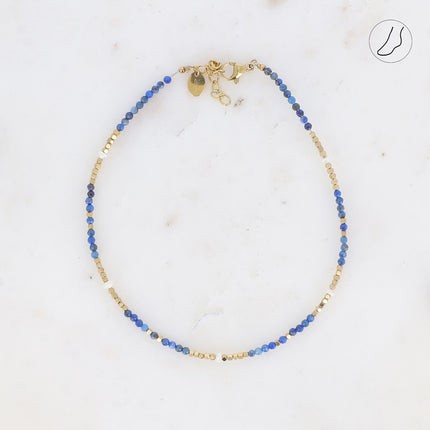 Bracelet de cheville Bracéline avec pierres naturelles