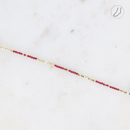 Bracelet de cheville Bracéline avec pierres naturelles