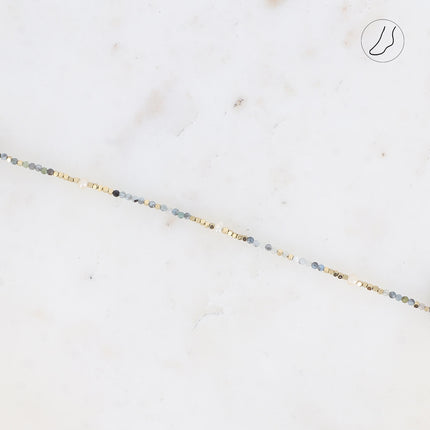 Bracelet de cheville Bracéline avec pierres naturelles