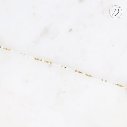 Bracelet de cheville Bracéline avec pierres naturelles