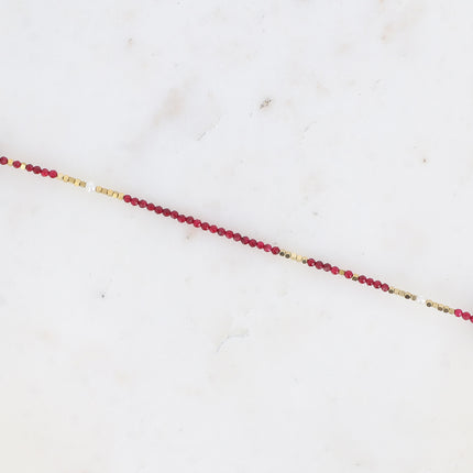 Bracelet 2 tours/Choker Bracélina avec pierres naturelles