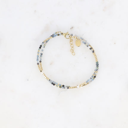 Bracelet 2 tours/Choker Bracélina avec pierres naturelles