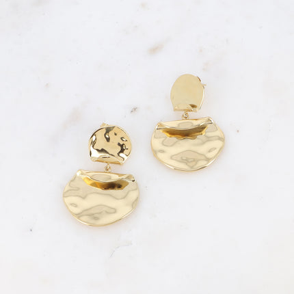 Boucles pendantes - 2 pièces recourbées et martelées